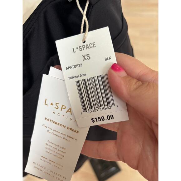 L*Space Women's Black Active Patterson Mini Dress Size XS - Picture 9 of 10